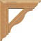 Ekena Millwork Funston Traditional Rough Sawn Bracket w/ Offset Brace, Western Red Cedar, 6"W x 20"D x 20"H BKT0604X20X20FST01RWR - alternate 4